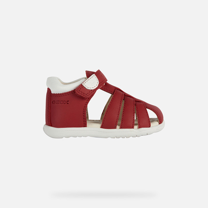 Closed toe sandals SANDAL MACCHIA BABY Red/White | GEOX