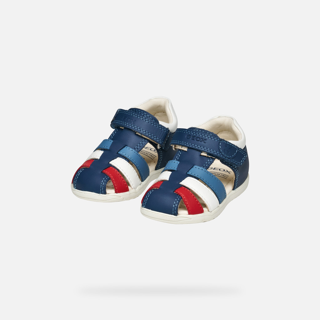 Closed toe sandals SANDAL MACCHIA BABY Avio/White - image number 7 | GEOX