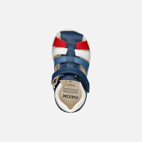 closed toe sandals SANDAL MACCHIA BABY Avio/White - image number 5 | GEOX