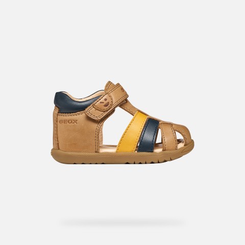 Closed toe sandals SANDAL MACCHIA BABY BOY Whisky/Navy - image number 1 | GEOX