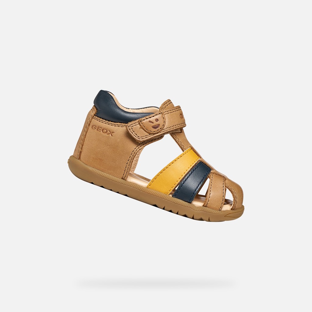 Closed toe sandals SANDAL MACCHIA BABY BOY Whisky/Navy - image number 0 | GEOX