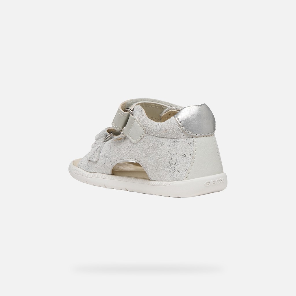 Sandalen mit Riemchen SANDAL MACCHIA BABY MÄDCHEN Off-White/Silber - image number 3 | GEOX