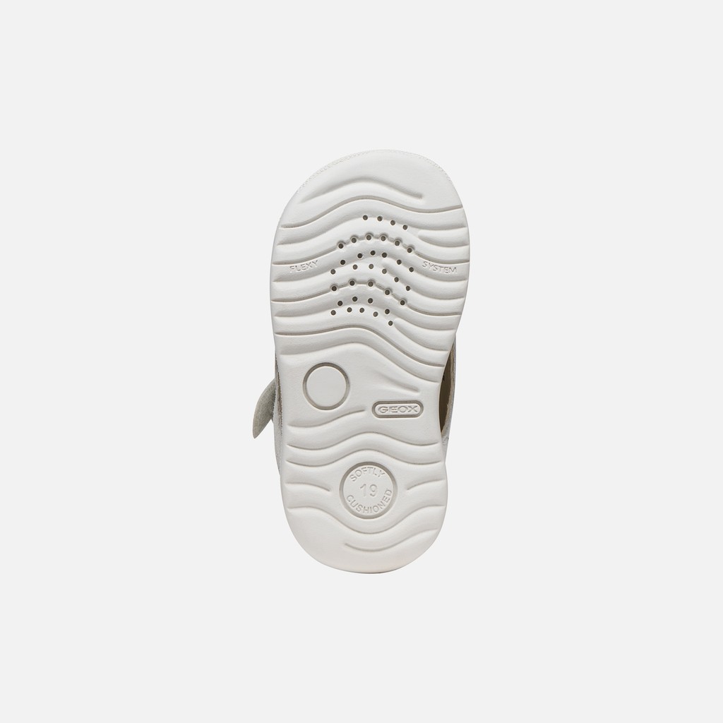 Sandalen mit Riemchen SANDAL MACCHIA BABY MÄDCHEN Off-White/Silber - image number 6 | GEOX