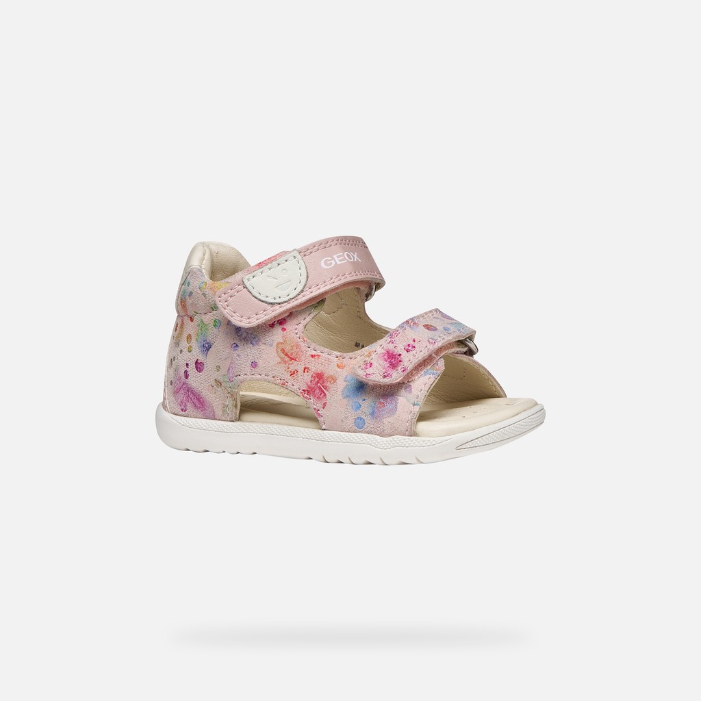 Sandals with straps SANDAL MACCHIA BABY GIRL Light Rose/Multicolor - image number 2 | GEOX