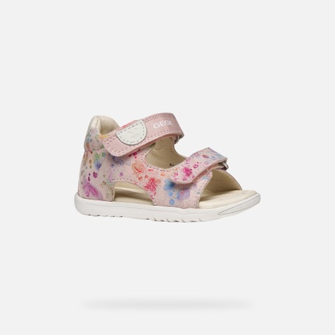 Sandals with straps SANDAL MACCHIA BABY GIRL Light Rose/Multicolor - image number 2 | GEOX