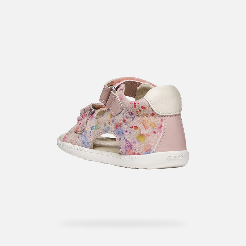 Sandals with straps SANDAL MACCHIA BABY GIRL Light Rose/Multicolor - image number 3 | GEOX