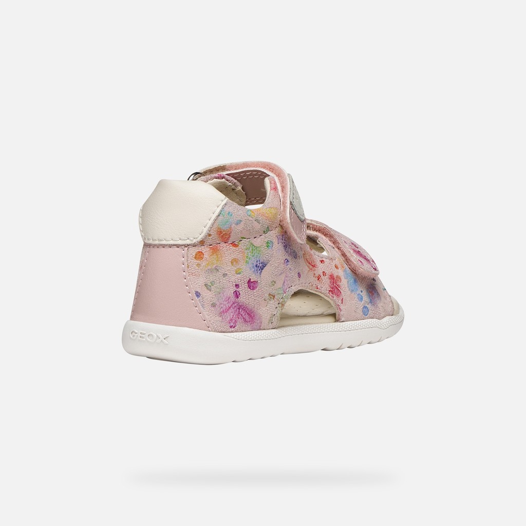 Sandals with straps SANDAL MACCHIA BABY GIRL Light Rose/Multicolor - image number 4 | GEOX