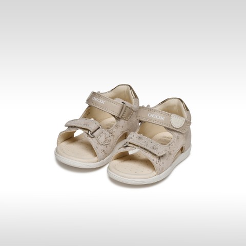 Sandals with straps SANDAL MACCHIA BABY GIRL Beige/Platinum - image number 1 | GEOX