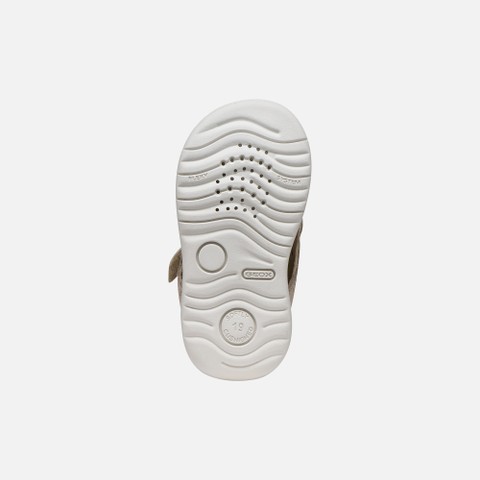 Sandals with straps SANDAL MACCHIA BABY GIRL Beige/Platinum - image number 6 | GEOX