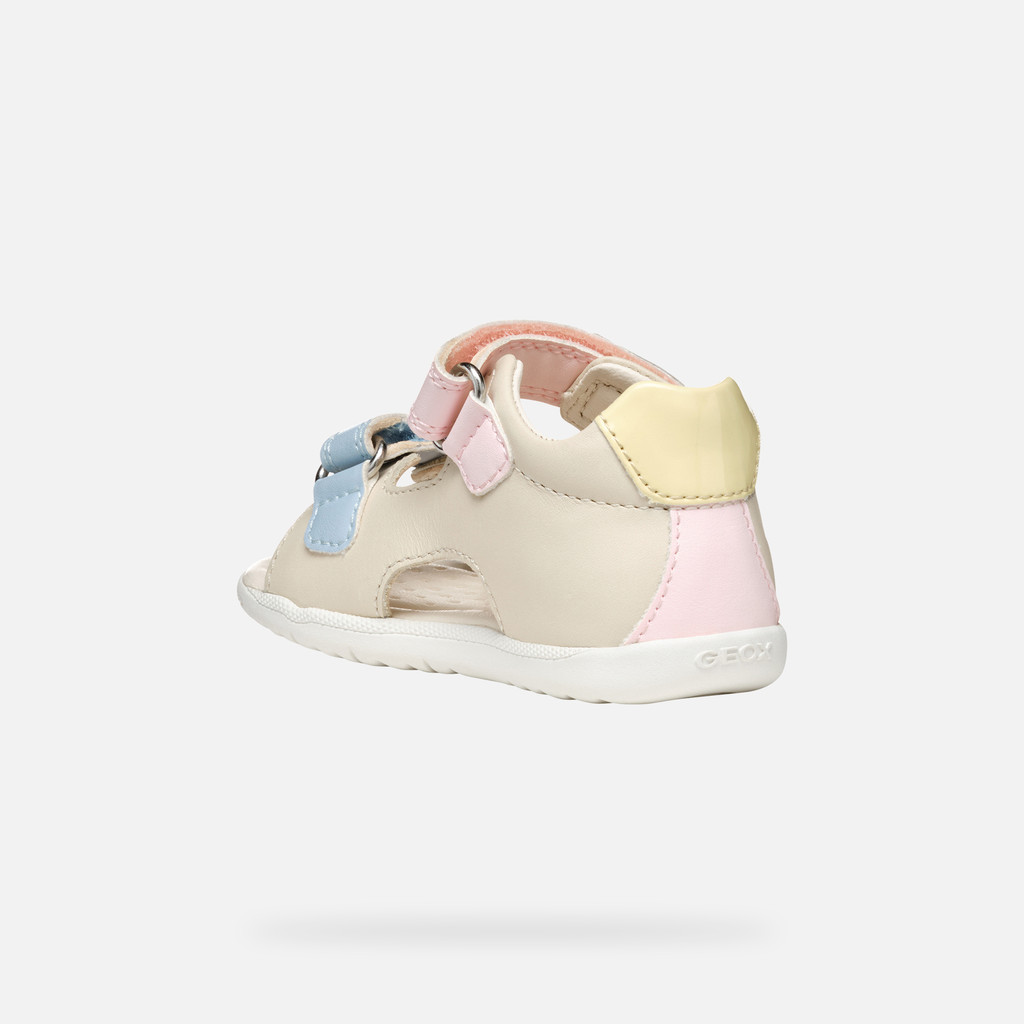 Chaussures Premier Pas Geox Macchia Pour Fille – Daïm, Scratch – Semelle Respirante, Souple – Taille Bébé