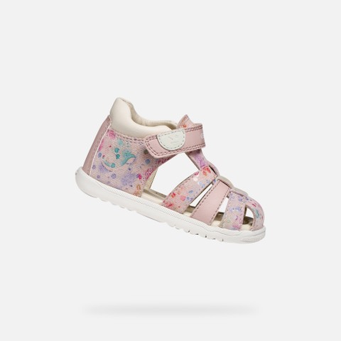 Closed toe sandals SANDAL MACCHIA BABY GIRL Light Rose/Multicolor | GEOX