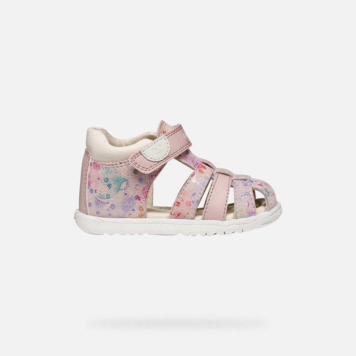 Closed toe sandals SANDAL MACCHIA BABY GIRL Light Rose/Multicolor | GEOX