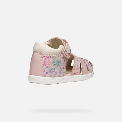 Closed toe sandals SANDAL MACCHIA BABY GIRL Light Rose/Multicolor - image number 4 | GEOX