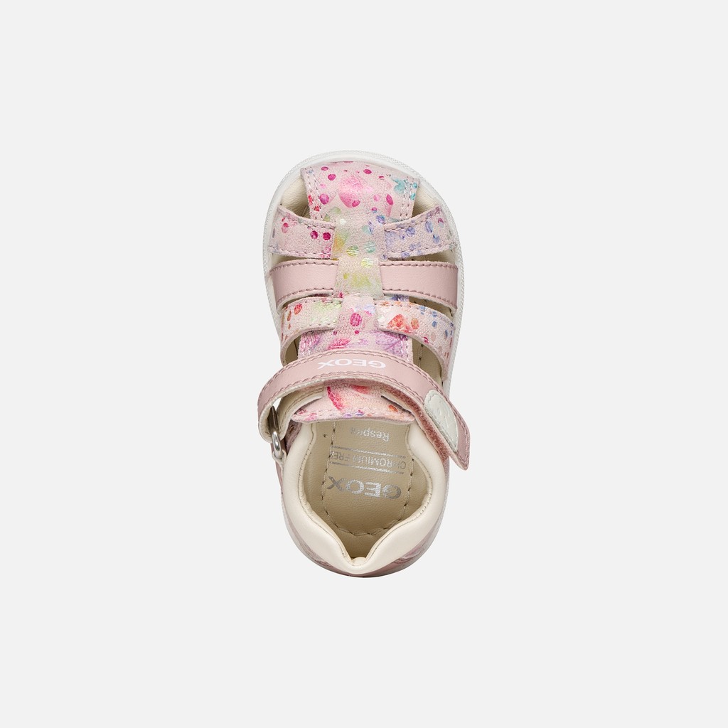 Closed toe sandals SANDAL MACCHIA BABY GIRL Light Rose/Multicolor - image number 5 | GEOX