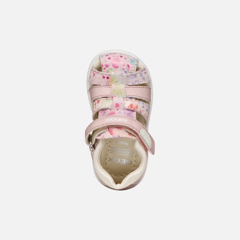 Closed toe sandals SANDAL MACCHIA BABY GIRL Light Rose/Multicolor - image number 5 | GEOX