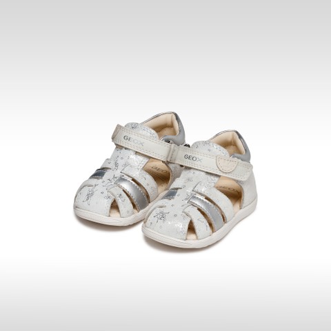 Sandali chiusi SANDAL MACCHIA NEONATA Bianco/Argento - image number 1 | GEOX