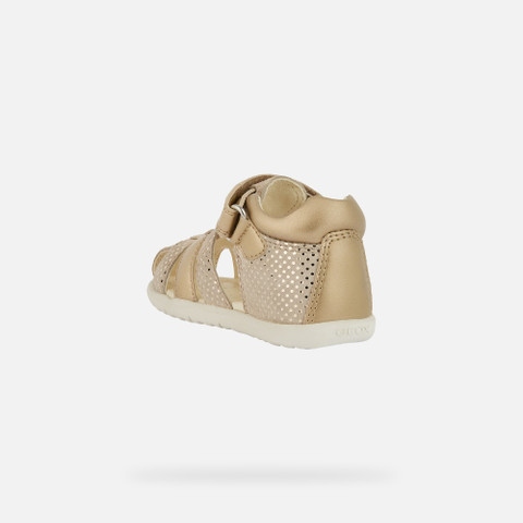 closed toe sandals SANDAL MACCHIA BABY GIRL Beige/Gold - image number 3 | GEOX