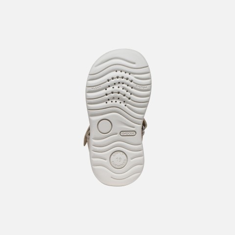 Closed toe sandals SANDAL MACCHIA BABY GIRL Beige/Platinum - image number 6 | GEOX