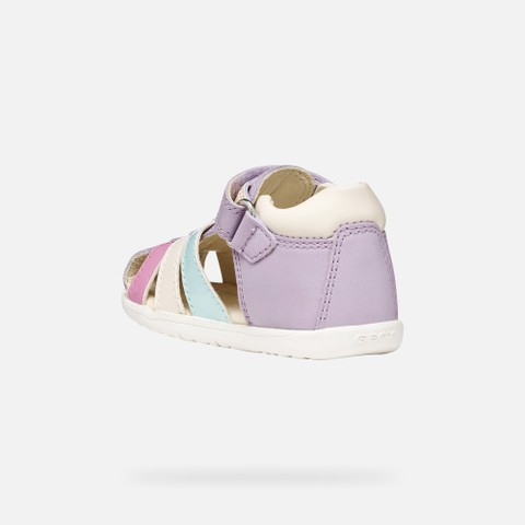 Geschlossene Sandalen SANDAL MACCHIA BABY MÄDCHEN Lila/Blaugrün - image number 3 | GEOX