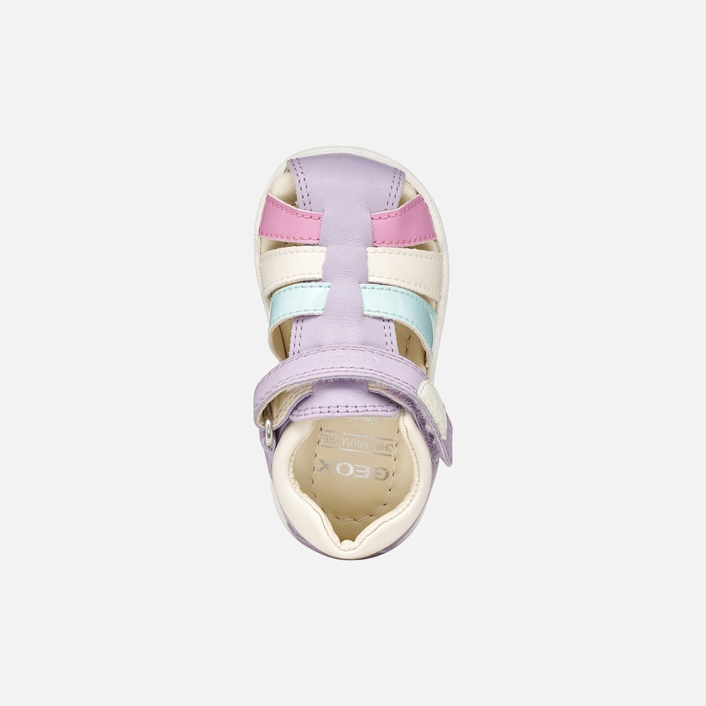 Geschlossene Sandalen SANDAL MACCHIA BABY MÄDCHEN Lila/Blaugrün - image number 5 | GEOX