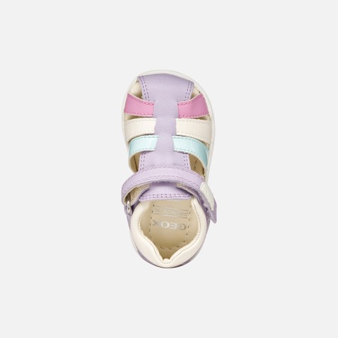 Geschlossene Sandalen SANDAL MACCHIA BABY MÄDCHEN Lila/Blaugrün - image number 5 | GEOX