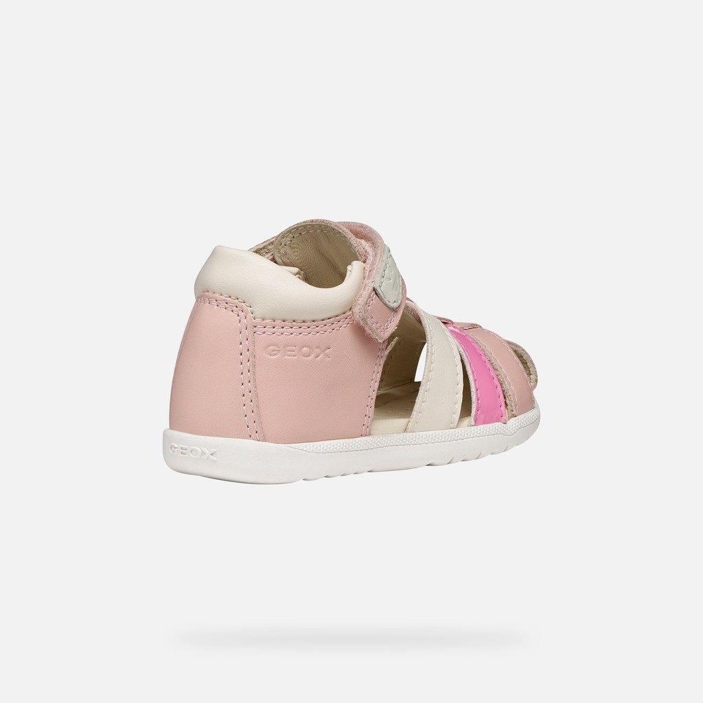 Closed toe sandals SANDAL MACCHIA BABY Light rose/Rose - image number 4 | GEOX