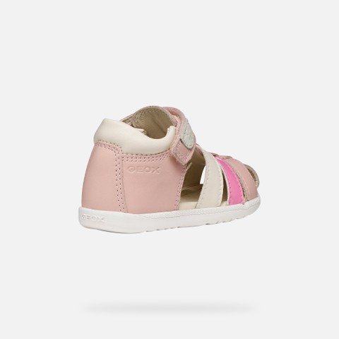 Closed toe sandals SANDAL MACCHIA BABY Light rose/Rose - image number 4 | GEOX