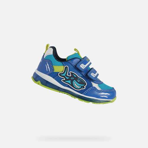 LIGHT-UP SHOES BABY TODO TODDLER BOY - ROYAL/LIME GREEN