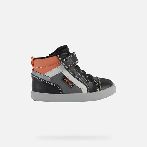 High top sneakers GISLI TODDLER BOY Black/Orange | GEOX