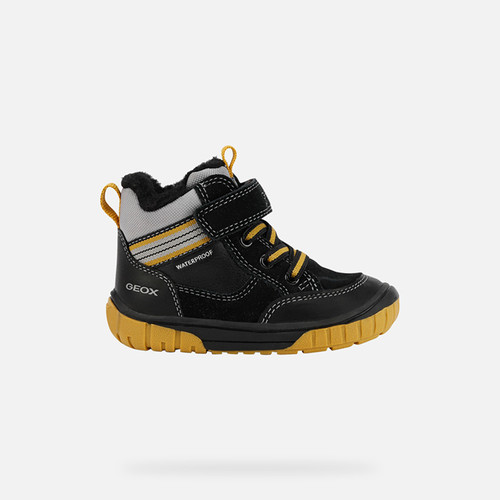 Waterproof shoes OMAR   BABY Black/Yellow | GEOX