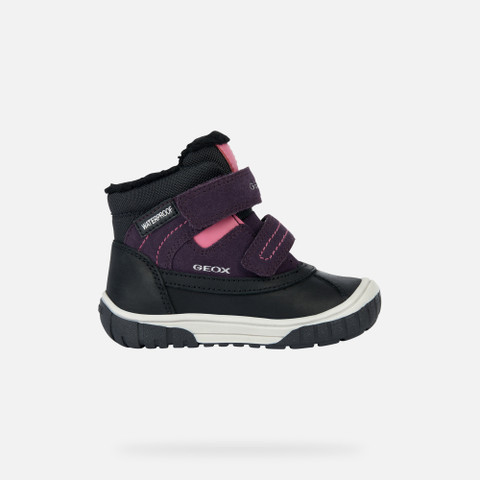 waterproof boots OMAR BABY Black/Violet - image number 1 | GEOX
