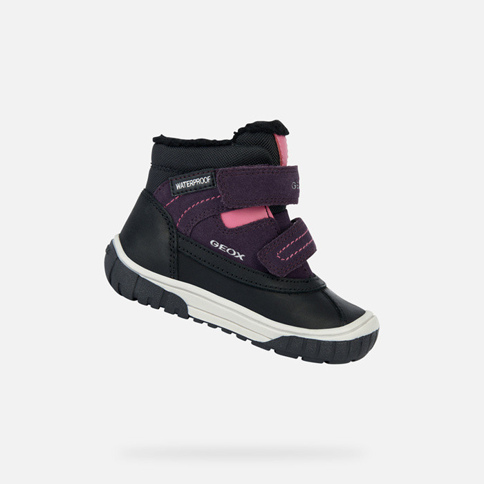 ANKLE BOOTS BABY GIRL OMAR   BABY - BLACK/VIOLET
