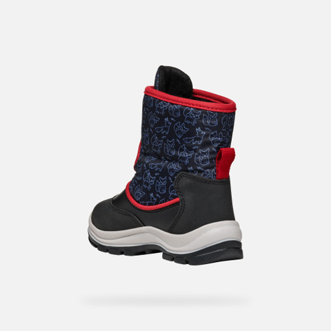 waterproof boots FLANFIL ABX BABY Black/Red - image number 3 | GEOX