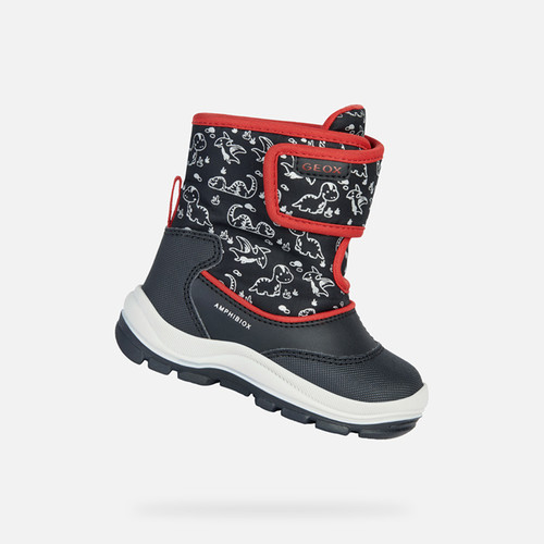 MID-CALF BOOTS BABY FLANFIL ABX BABY - BLACK/RED