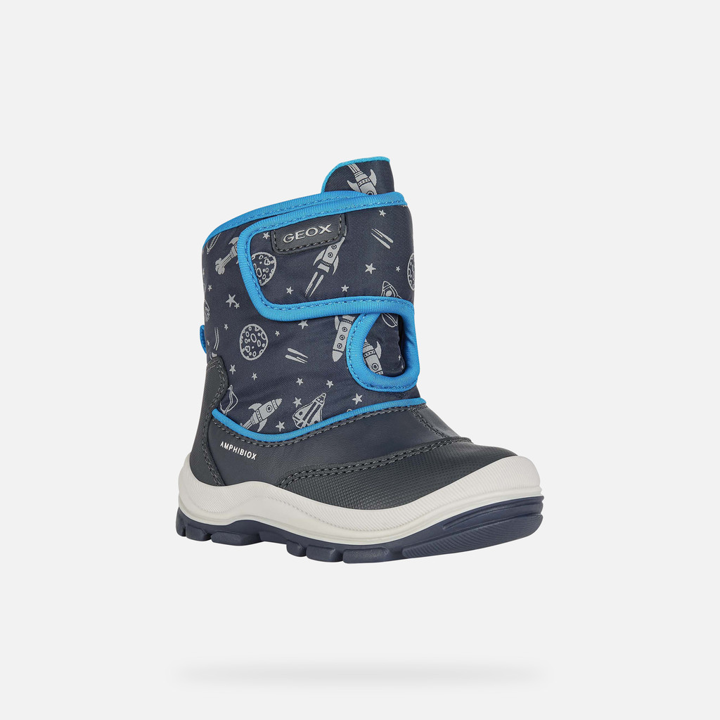 Geox® FLANFIL B ABX: Baby Boy's Navy Rainproof Shoes | Geox®