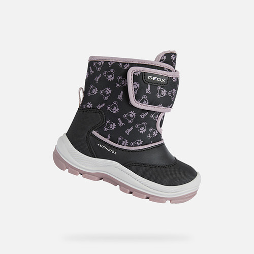 MID-CALF BOOTS BABY FLANFIL ABX TODDLER - BLACK/DK PINK