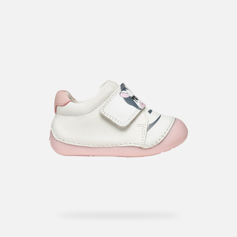 velcro shoes TUTIM BABY White/Rose - image number 1 | GEOX
