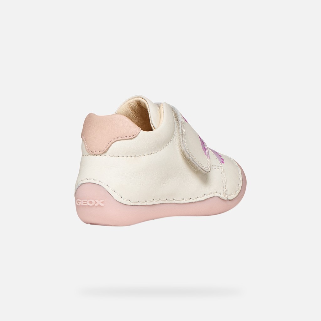 Chaussures &agrave; scratch TUTIM B&Eacute;B&Eacute; Blanc/Beige - image number 4 | GEOX