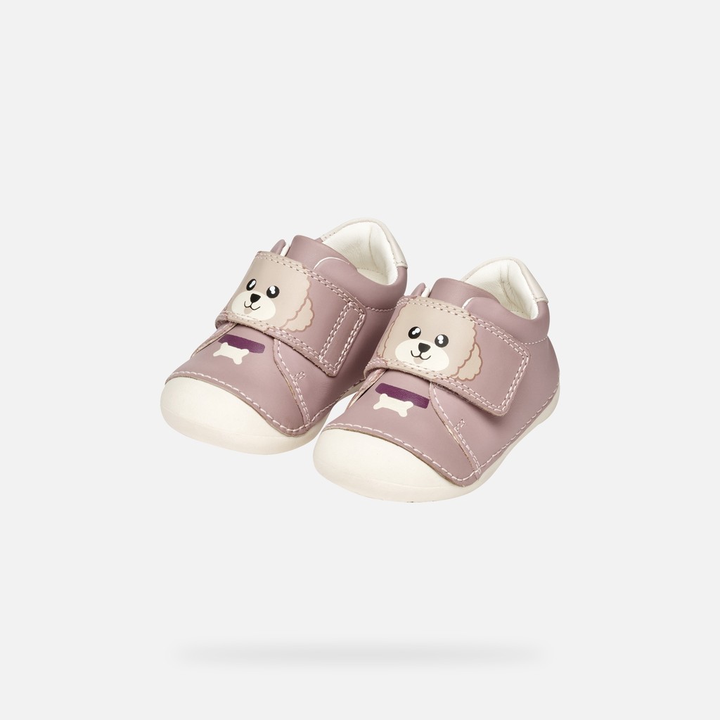 Chaussures à scratch TUTIM BÉBÉ Rose - image number 7 | GEOX