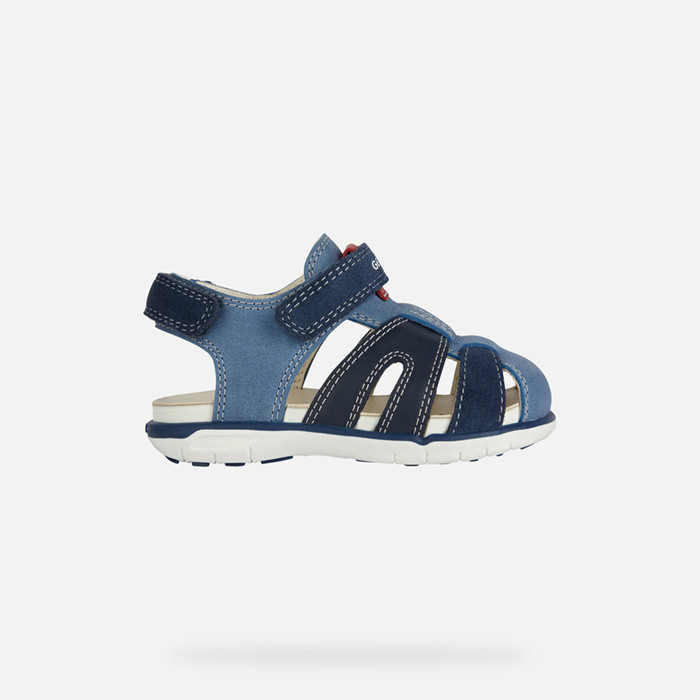 Closed toe sandals SANDAL DELHI TODDLER BOY Blue/Red | GEOX