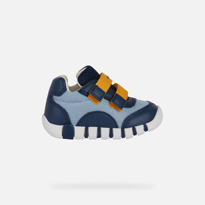 Sneakers con strappo IUPIDOO NEONATO Azzurro chiaro/Blu navy | GEOX