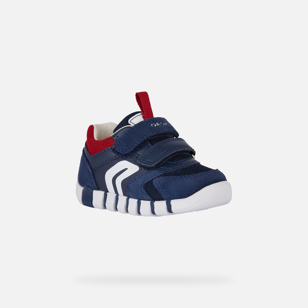 Geox® IUPIDOO: Baby's navy Sneakers With Straps | Geox® IUPIDOO