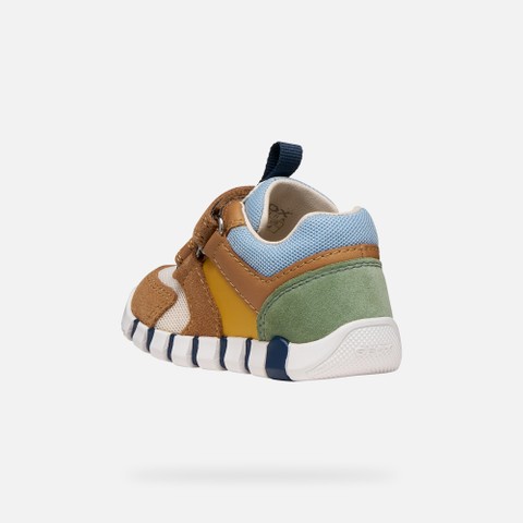 Velcro shoes IUPIDOO BABY BOY Caramel/Ochre - image number 3 | GEOX