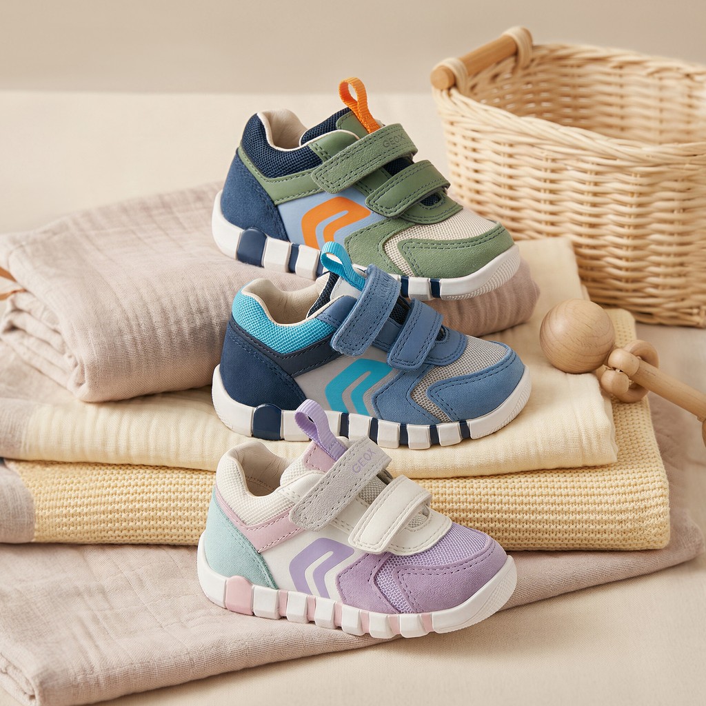 Velcro shoes IUPIDOO BABY BOY Olive green/Navy - image number 1 | GEOX