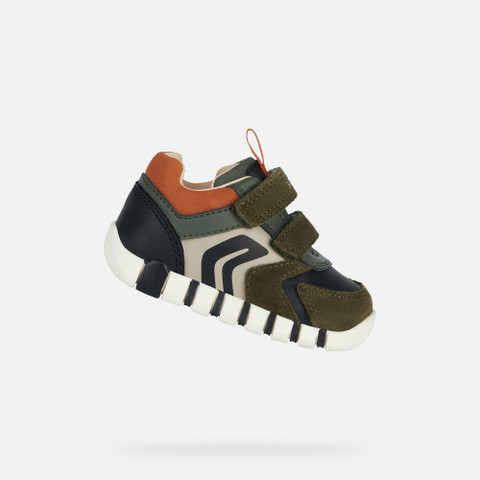 velcro shoes IUPIDOO BABY Dark Green/Black - image number 0 | GEOX
