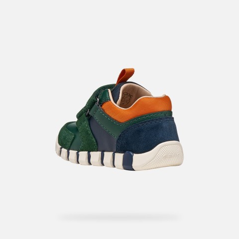 Chaussures b&eacute;b&eacute; scratch IUPIDOO B&Eacute;B&Eacute; Vert for&ecirc;t/Orange - image number 3 | GEOX
