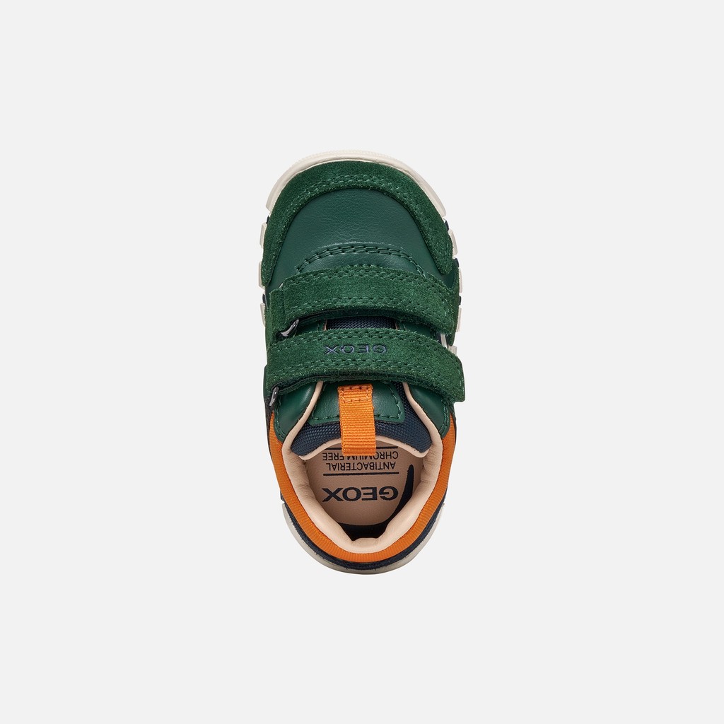 Chaussures b&eacute;b&eacute; scratch IUPIDOO B&Eacute;B&Eacute; Vert for&ecirc;t/Orange - image number 5 | GEOX
