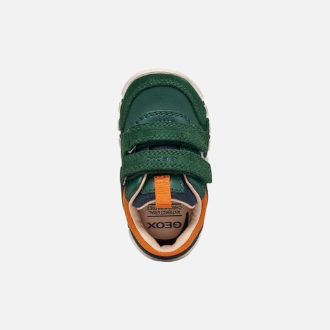 Chaussures b&eacute;b&eacute; scratch IUPIDOO B&Eacute;B&Eacute; Vert for&ecirc;t/Orange - image number 5 | GEOX