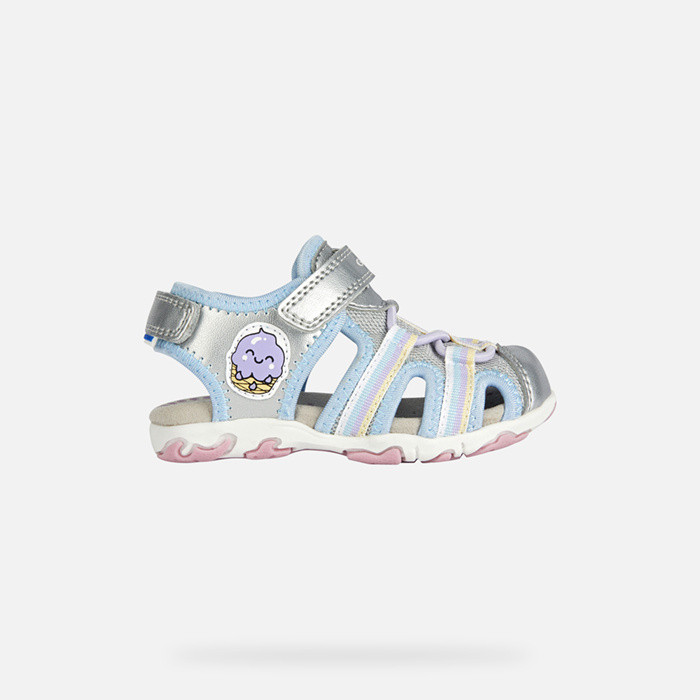 Closed toe sandals SANDAL FLAFFEE   TODDLER Silver | GEOX