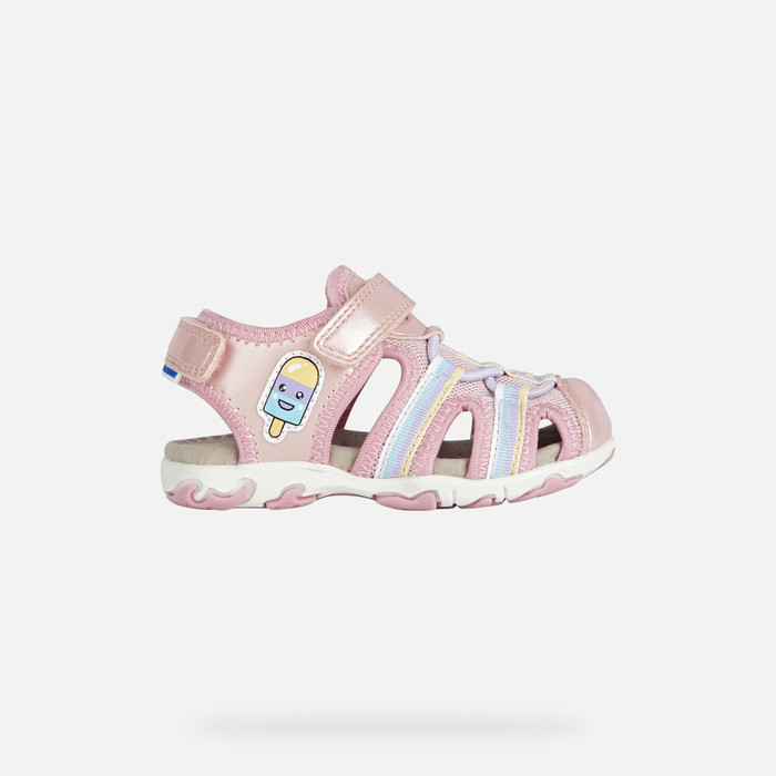 Isla de Alcatraz nosotros Expresión Geox® FLAFFEE: Baby Girl's Pink Closed Toe Sandals | Geox ® SS23